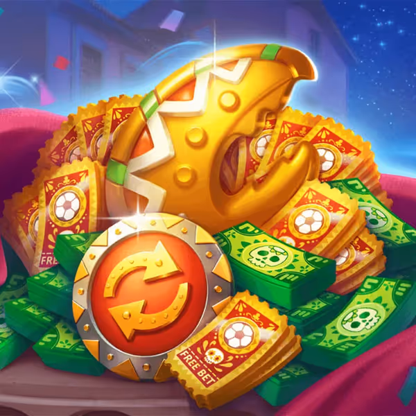 Image of the Duospin Sportsbook, featuring a modern design with Bright gold coins and dynamic elements.